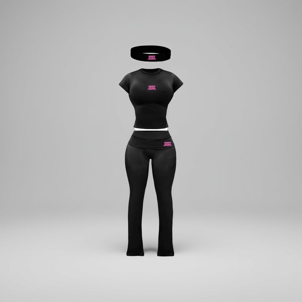 3.0 ATHLEISURE SET {BLACK}